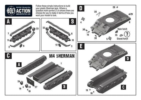 Bolt Action - M4 Sherman (75) plastic boxed set